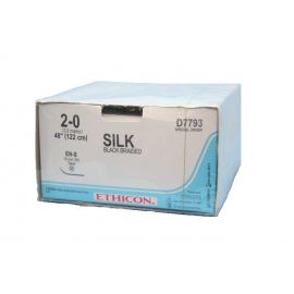 Шелк 1 Johnson&Johnson, колющая игла 36мм, окружность 1/2, 75см, 36шт 