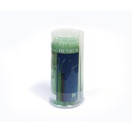  Аппликаторы Denbur Nano-Brush длинные зеленые, диспенсер 120шт
