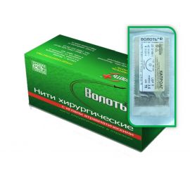 Кетгут 2/0 колющая игла, окр.1/2, 75см, 1шт