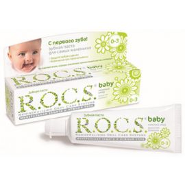 Зубная паста ROCS Baby Нежный уход, ромашка
