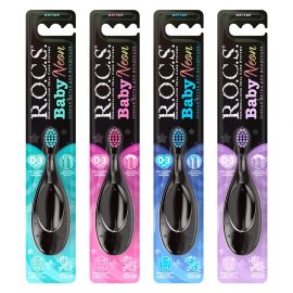 Зубная щетка R.O.C.S. Baby NEON для детей от 0 до 3 лет