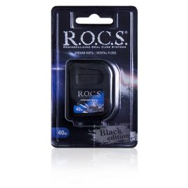 Зубная нить ROCS Black Edition 40м