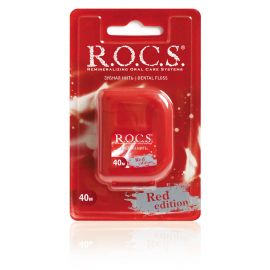 Зубная нить ROCS Red Edition крученая 40м