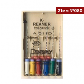 Инструмент ручной K-Reamer Colorinox №80 21мм., Dentsply Sirona