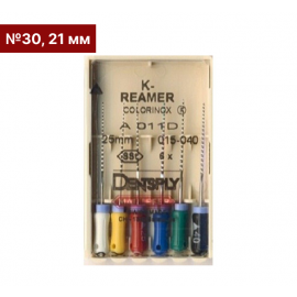 Инструмент ручной K-Reamer Colorinox №30 21мм., Dentsply Sirona