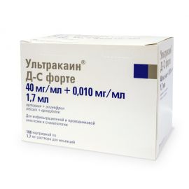 Ультракаин Д-С форте, 100шт.-1,7мл., Septodont